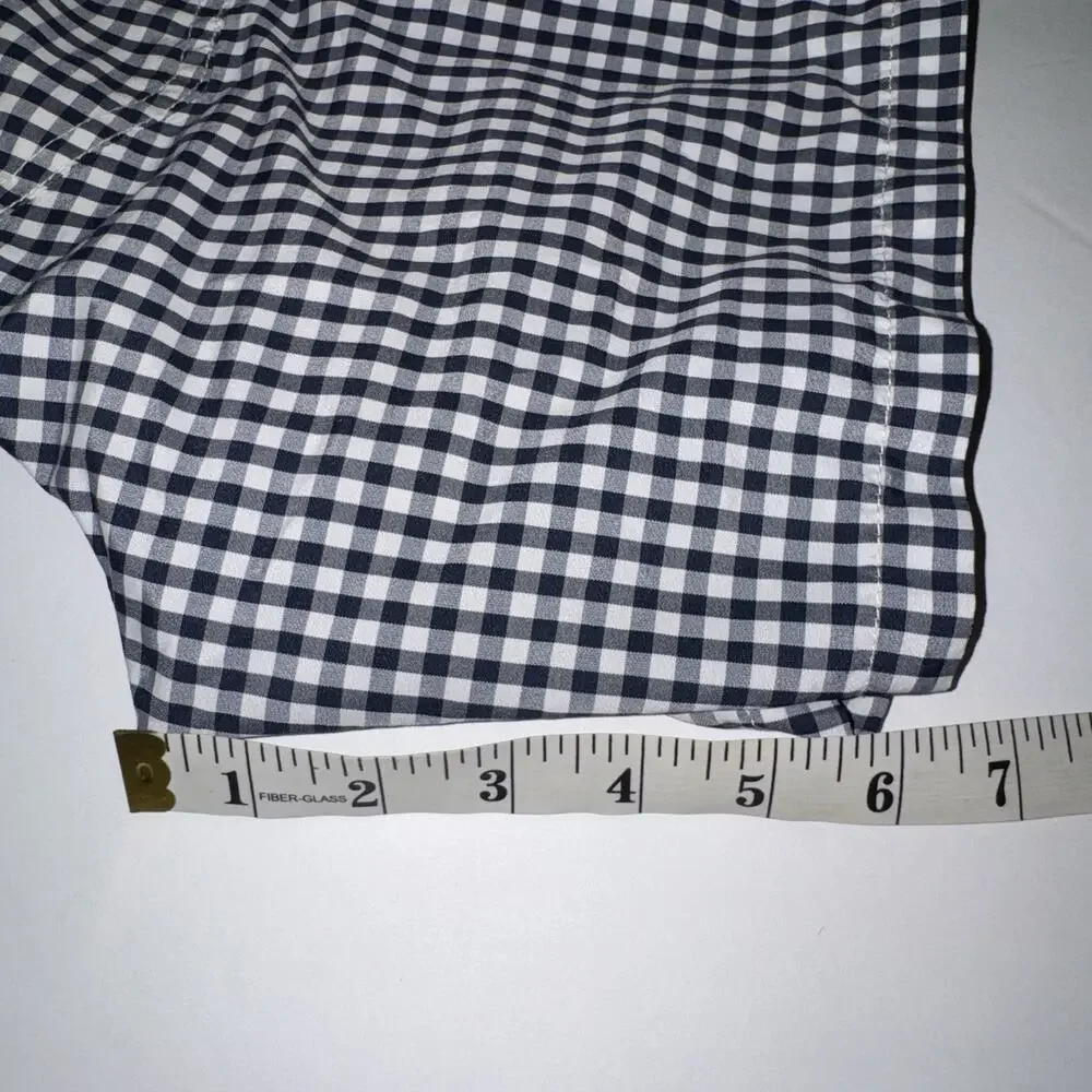 Polo Ralph Lauren Swim Short Size L (14-16) Blue White Gingham Drawstring Lined